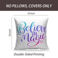 thumbnail image 2 of LALILO Throw Pillow Covers Magic Quote Greeting Card Invitation Cushion Cover 18" x 18", 2 Pack, 2 of 6