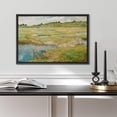 thumbnail image 4 of PixonSign Framed Wall Art Green Spring Pond Landscape Floral/Botanical Nature Wilderness Artwork Field Oil Paintings Modern Scenery Canvas Prints Colorful for Rooms - 16"x24" Black, 4 of 5