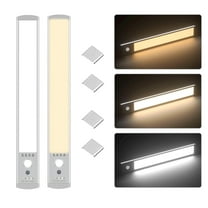 Behome 2 Pack Under Cabinet Lighting, 9.5’’ Rechargeable Motion Sensor Light with Adjustable Color and Brightness, LED Magnetic Closet Lights Wireless for Kitchen, Stairs