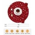 thumbnail image 6 of 13 Inch Round Placemats Set of 6, Valentine's Day Non Slip Heat Insulation PP Table Mats, Love Romantic Red Plaid Vintage Washable Place Mats for Kitchen Dining Party Table Decor, 6 of 7