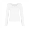 thumbnail image 3 of Camisas de Larga de Moda para Mujer, Blusas de Otoño con Cuello en V, Ajustadas y Recortadas, Conjuntos Y2K. L, 3 of 7