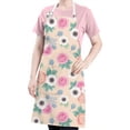 thumbnail image 5 of Pioneer Flower Floral Print Pattern Apron for Women and Men, Cotton Linen Waterproof with Pockets, Adjustable, 33x27 Inch for Kitchen, Gardening, BBQ, Salon, 5 of 6