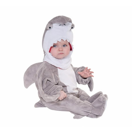Infant Shark Costume, Infant shark costume includes headpiece and footed jumpsuit By Forum Novelties