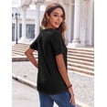 thumbnail image 6 of SWQZVT Womens Tops Dressy Casual Blouses V Neck Work Shirts Trendy Tops Summer Short Sleeve Business Dressy Work Tops, 6 of 6