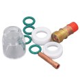 thumbnail image 2 of Juego de 9 accesorios de Boquilla de Vidrio Ticfox para soplete de soldadura TIG WP-17/18/26, 2 of 14