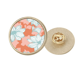 thumbnail image 1 of Broche de oro metálico circular Unbranded flor naranja pintura 2.7 cm, 1 of 3