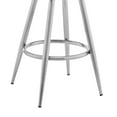 thumbnail image 5 of Armen Living Indoor Malibu Swivel Barstool In Black PU/ Walnut Veneer and Chrome Base, 5 of 8