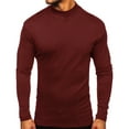 thumbnail image 2 of Fesfesfes Long Sleeve Shirt Mens High-neck Bottoming Shirt Long-sleeved Solid Color Thickened T-shirt Sale Items, 2 of 3