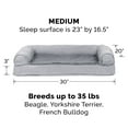 thumbnail image 2 of FurHaven Plush & Suede Cooling Gel Foam Top Sofa Pet Bed for Dogs & Cats - Gray, Medium, 2 of 12