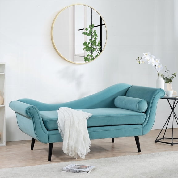Classic Sled Design Chaise Lounge|Birch Legs & Solid Wood Frame