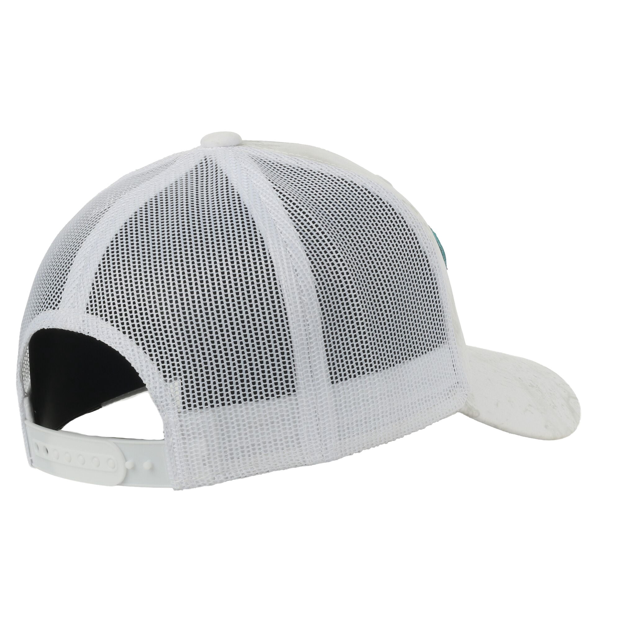 Realtree® Fishing WAV3 White Camo Patch Hat – Mid Profile Mesh Back Snapback, One Size