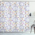 thumbnail image 1 of Ambesonne Floral Shower Curtain, Colorful Dots with Flowers, 69"Wx75"L, Lilac Multicolor, 1 of 3