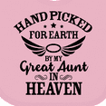 thumbnail image 4 of Inktastic Handpicked for Earth by My Great Aunt in Heaven Boys or Girls Baby Bib, 4 of 4
