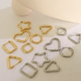 thumbnail image 3 of LYMAYTER Boucles d'Oreilles pour Femmes 1 Paire - Acier Géométrique, Multi - Formes, 3 of 7