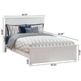 thumbnail image 6 of AFI Nantucket Queen Wood Platform Bed with Cottage Headboard & Footboard, White, 6 of 7