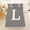 Black L, variant on Erosebridal Initial K Letter Twin Sheet Sets for Kids, Abstract Lines Bedding, 3pcs