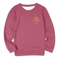 thumbnail image 3 of Chandail en Molleton Sans Capuche pour Femmes Automne Hiver Décontracté Confortable Grande Taille Mode Imprimé Anglais Col Rond Manches Longues Chandail Ample, 3 of 3
