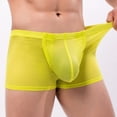 thumbnail image 2 of PEASKJP Trunk Brief for Men Boxer Briefs Low Rise Trunk for Men Pack Stretch Cotton Underpant,Yellow XL, 2 of 5