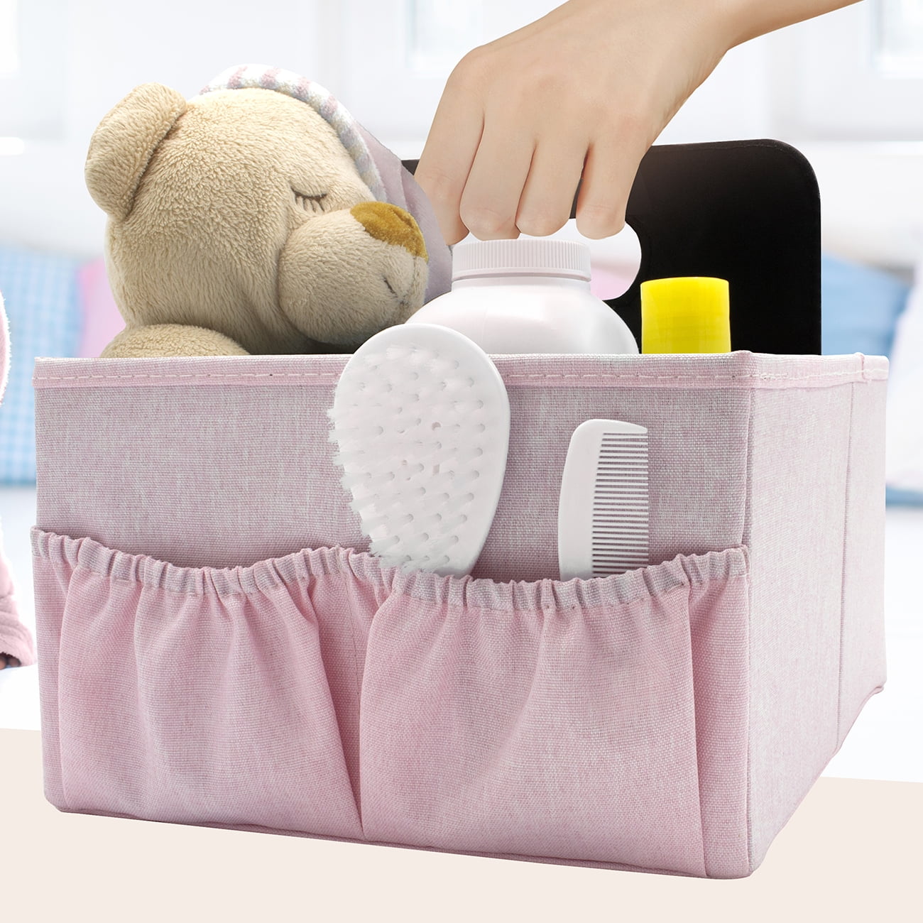 Luxury Storage Sorbus Baby Organizer Diaper Caddy with Handle Pink