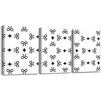 Hieng Red Bow Bathroom Wall Art for Home Decor Canvas Wall Art Watercolor Bow Office Wall Decorations Artwork Posters Teens Decor Cute Bowknot Wall Painting(Only canvas)