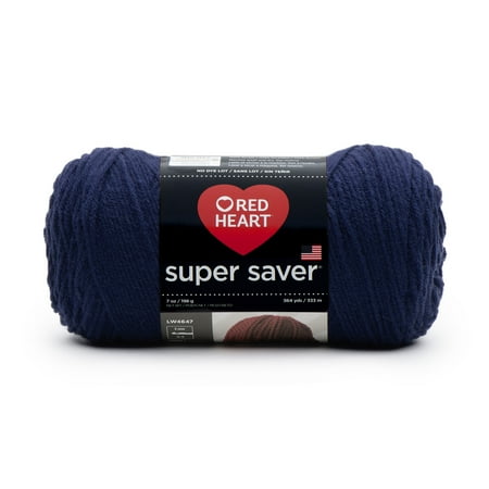 UPC: 0073650873652 | Red Heart Super Saver® 4 Medium Acrylic Yarn Soft Navy 7oz/198g 364 Yards