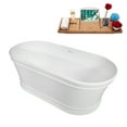 thumbnail image 4 of 65" Streamline B-432-177-BNK Soaking Freestanding Tub and Tray With Internal Drain in Brushed Nickel, 4 of 10