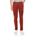 thumbnail image 1 of Men's Skinny Fit Distressed Quilted Stretch Fashion Moto Zipper Jeans (Red, 36x32), 1 of 3