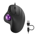 thumbnail image 1 of Ratón Trackball Nulea M509 con cable, diseño ergonómico, color morado, 1 of 7