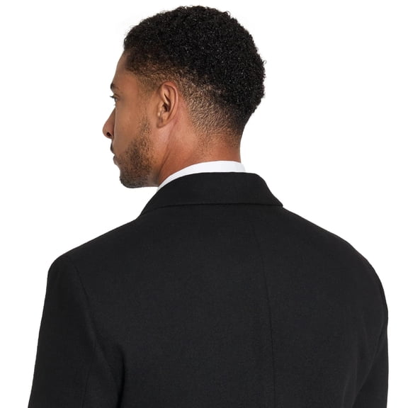 Kenneth Cole Mens Classic Fit Chesterfield Overcoat Coat 44 R Black Solid