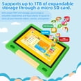 thumbnail image 5 of Kids Tablet, 10.1 inch IPS HD Touchscreen Android 14 64 GB Storage, 8GB RAM, Octa Core Tablet for Kid with Kid-Proof Case, Parental Controls, 12-hr Battery, WiFi, GPS – Green, 5 of 7