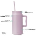 thumbnail image 4 of Simple Modern 50 fl oz Insulated Stainless Steel Trek Tumbler with Straw Lid | Lavender Mist, 4 of 8
