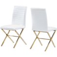thumbnail image 1 of Best Master Furniture Timber Faux Leather Dining Chair, White (Set of 2), 1 of 1