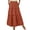 Burnt Orange, variant on High Waist Midi Skirt for Women A-Line Pleated Skirts with Pockets Flowy Dresses