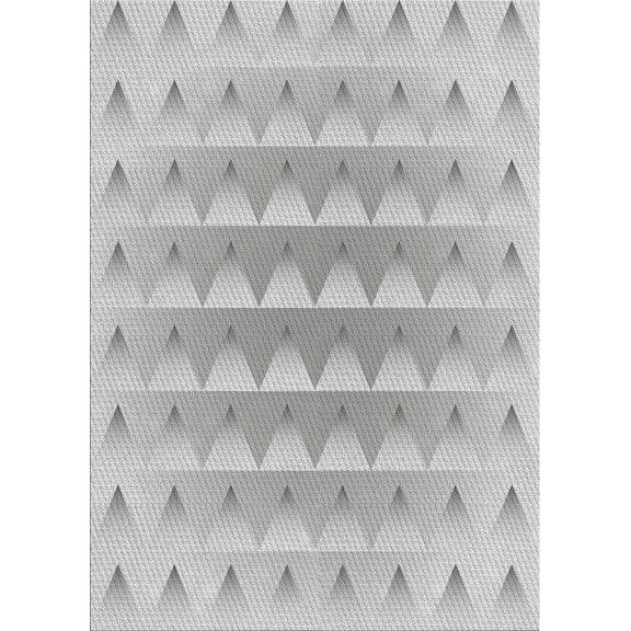 Ahgly Company Machine Washable Indoor Rectangle Transitional Grey Gray Area Rugs, 2' x 3'