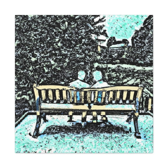 Love on the Bench - Canvas