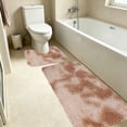 thumbnail image 6 of 2-Piece Extra Long Bathroom Mat Set, Soft Absorbent Non-Slide Thick Rugs for Toilet & Shower, Washable Quick-Dry Dark, 6 of 6