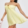 thumbnail image 4 of POINTERTECK Robe d'Été pour Femmes Tendance avec Haut en Tube Bustier et Tie-up, 4 of 9