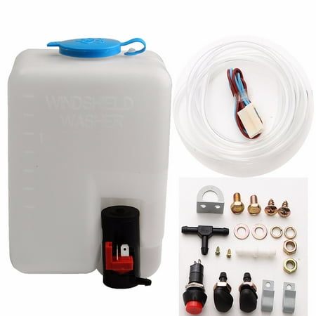 12V 1.8L Universal Car Windshield Washer Reservoir Pump Bottle Jet Kit