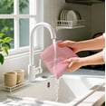 thumbnail image 2 of Pure Cotton Terry Kitchen Towels, Checkered Designed, Soft and Super Absorbent Dish Towels Kitchen Towels Pink 28*13 In, 2 of 6