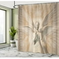 thumbnail image 5 of Ambesonne Vintage Shower Curtain, Woman in Medieval Vintage, 69"Wx84"L, Yellow and White, 5 of 5