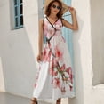 thumbnail image 5 of Cherry Blossom Pink (4) Dress Summer Street Style Bohemia Long Dresses Female Sleeveless Printed Maxi Dress, 5 of 9