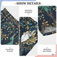 thumbnail image 6 of FORMRS Kids Pajama Pants with Pockets Size 6-8Y Boys Lounge Sleep Bottoms, Navy Blue Peacock Pattern, 6 of 8
