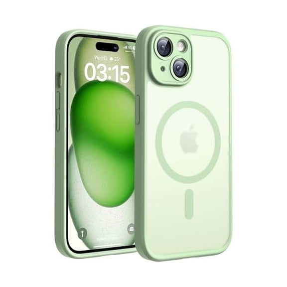 Eryueer for Phone 15 Case, Compatible with Magsafe Charger, Full Camera Protection, Drop Protection, Translucent Matte Phone Case for iPhone 15 6.1 inch