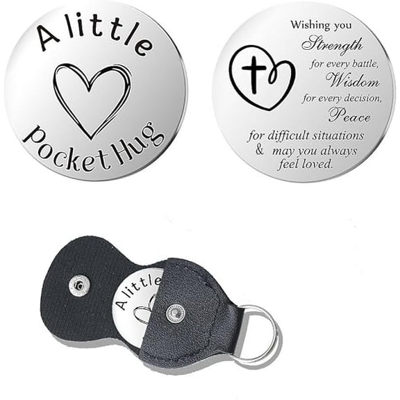 Pocket Hug Token for Women Men Him Birthday Inspirational Gifts for Daughter Friend Long Distance Gifts for Wife Mom