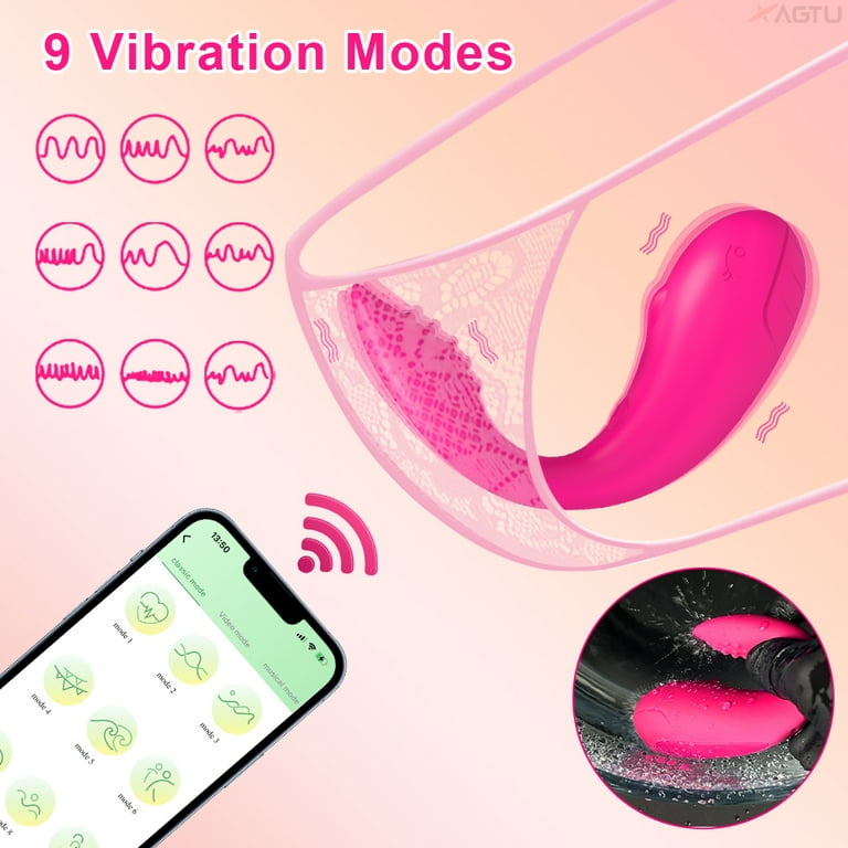 TLUDA Women Wearable Vibrator Bluetooth Remote Vibrating Eggs,Vibrating  Panties with Wireless Remote For Couple Female 
