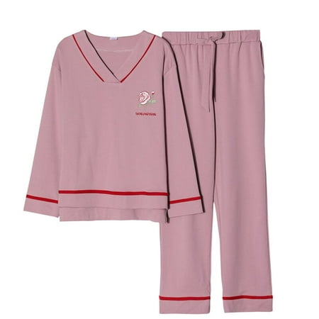 Women's 2 Piece Lounge Outfits Pajamas Set Casual Loose Comfy Long Sleeve  Tops and Pants Sleepwear Pjs Homewear