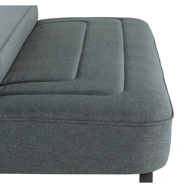 Serta, Twin Futon, Fletcher, Charcoal Woven Fabric - Walmart.com