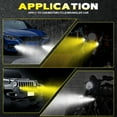 thumbnail image 3 of Tignapoo G0027 Dual-Color Motorcycle Auxiliary Light with Adjustable Mount, 6000LM High Brightness, IP67 Waterproof, 60W for All Vehicles, 3 of 6