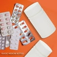 thumbnail image 3 of Plastic Empty Medicine Bottles Pill Tablet Container Holder 3pcs White, 3 of 7