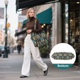 thumbnail image 7 of FORMRS Tote Bag for Women Quilted Large Capacity Travel Work Carry On Shoulder Handbag, Green Peacock Pattern, 7 of 7
